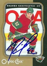 Branko Radivojevic autographed Hockey Card (Minnesota Wild) 2007-2008 O-Pee-Chee
