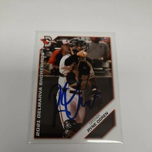 2021 Ryne Ogren Delmarva Shorebirds Orioles Autographed Baseball Card - Picture 1 of 2