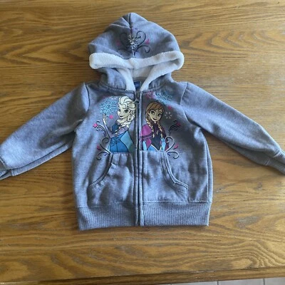 Sudadera Disney Frozen Princesa 2T Con Capucha Cremallera Completa Usada Foto 1 de 4