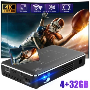 Mini Projector DLP P10 Wifi 4K HDMI USB Bluetooth android 6.0 Dual 2.4G/5G Video - Picture 1 of 22