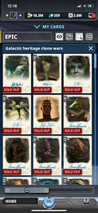 Topps Star Wars Digital Card Trader Galactic Heritage CW Signature Inserts