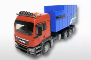 EMEK - MAN TGS LX rosso 8x4 con contenitore per rifiuti - 1/25 - EMEK83895 - Foto 1 di 1