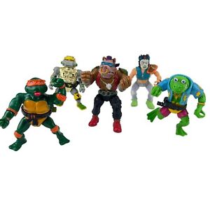 Lot of 5 TMNT Teenage Mutant Ninja Turtles 1988 1989 Action Figure Mirage