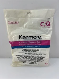 Kenmore C/Q 5055 50104 Canister Vacuum Bags 8 Pack - Picture 1 of 3