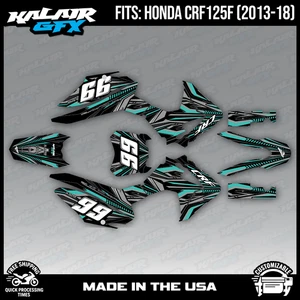 Graphics Kit for HONDA CRF 125F (2013-2018) CRF125F Prime Series - Teal - Bild 1 von 4