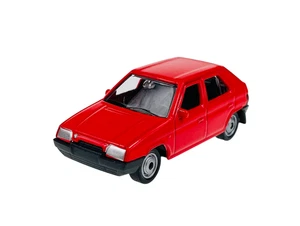 WELLY SKODA FAVORITO ROJO 1:60 MODELO METAL FUNDIDO A PRESIÓN NUEVO EN CAJA - Imagen 1 de 4