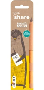 share Lápiz Jumbo B, Mango Ergonómico, Ideal para Escribir y Dibujar - Imagen 1 de 2