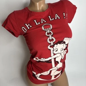 Rare Betty Boop Trafaluc Tee M Red Sailor Pinup Y2K Retro Zara Collector 2009 - Picture 1 of 12