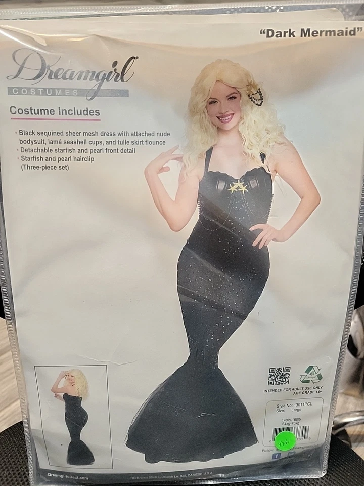 Disfraz de Halloween Sirena Oscura Dreamgirl Adulto Talla Grande #4261 Foto 1 de 1