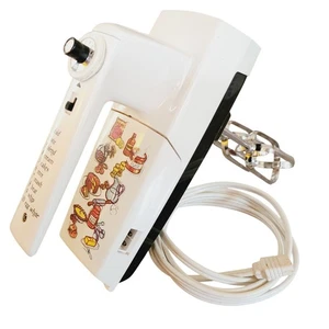 Mezclador de mano General Electric vintage blanco 10 velocidades electrodoméstico de cocina enchufe funciona - Imagen 1 de 8