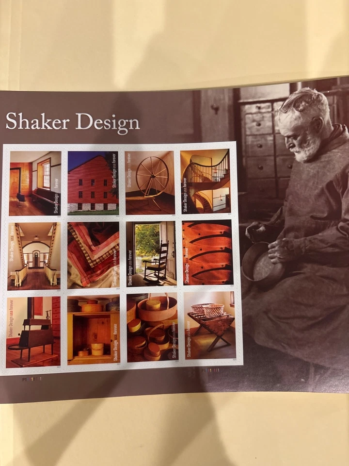 US SCOTT 5896 PANE OF 12 SHAKER DESIGN STAMPS FOREVER MNH - Image 1 of 1