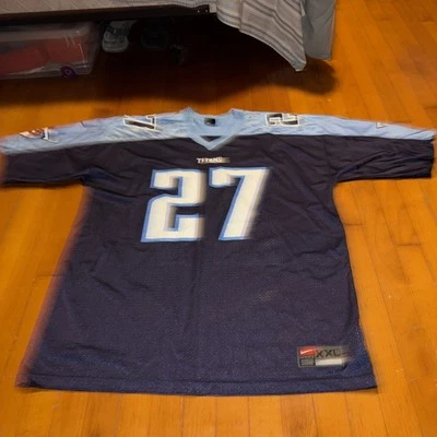 Camiseta deportiva de fútbol americano vintage Eddie George #27 Tennessee Titans NFL equipo Nike talla XXL Foto 1 de 4