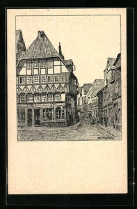 Künstler-AK Otto Ubbelohde: Hameln, Geschäft von Willy Arendt in der Emmernstra - Bild 1 von 2