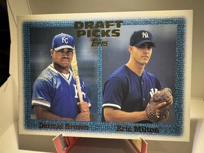 1996 Topps Draft Picks 272 Dermal Brown Eric Milton RC Card Royals Yankees - Image 1 of 2