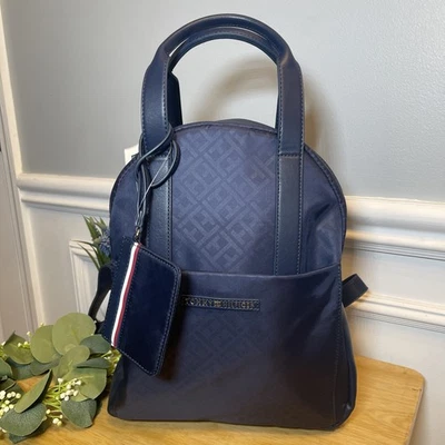 Tommy Hilfiger Navy Backpack/Purse with Matching Pouch New With Tags - Image 1 of 4