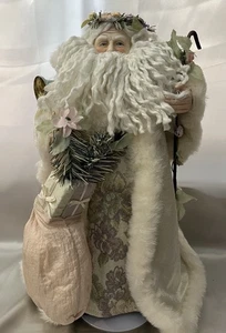 BRINN’S 1991 ENGLISH GARDEN PORCELAIN 16" SANTA DOLL W/BOX Made In Taiwan - Picture 1 of 10
