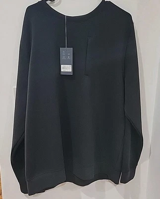 Vrst Men's Pinnacle Fleece Crew Sweatshirt Black Size XL Zippered Chest Pocket - Image 1 of 4