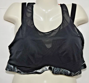 Adore Me Micah High Impact Sports Bra Size 46DD 46 DD Racerback Mesh Black NWT - Picture 1 of 11