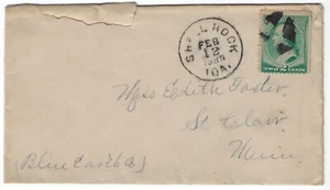 1889 Shell hook IOA to St. Clair MN cvr w/ Sc# 213. Blue Earth Co. advice (a2877 - Picture 1 of 3