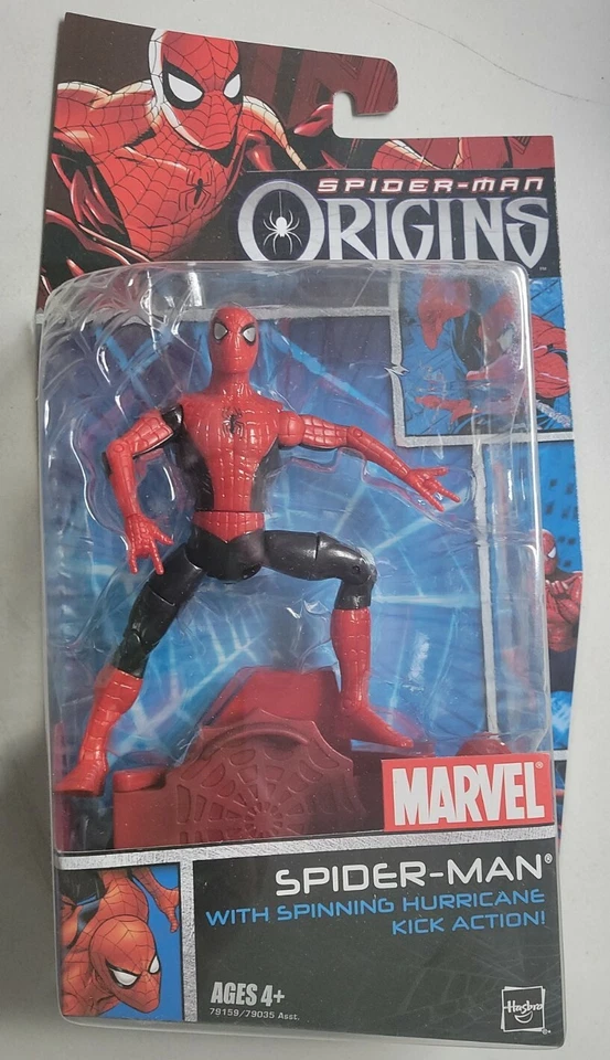 Marvel Spider-man Origins Figure Spinning Hurricane Kick Action 2006 MOC Hasbro