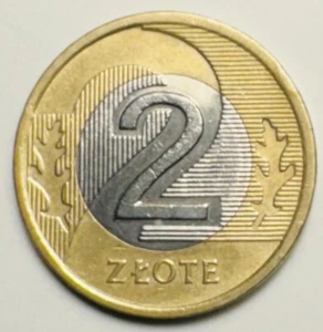 2005 POLAND 2 ZLOTE Low Circulated 1 YEAR TYPE. Bx 11.62 - Picture 1 of 2
