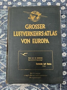 Vintage 1928 German Air Route/Port Atlas GROSSER LUFTVERKEHRS-ATLAS VON EUROPA - Picture 1 of 16