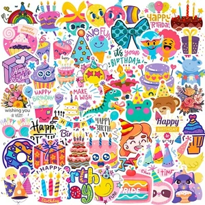 50 pegatinas de graffiti de regalo para fiesta de cumpleaños feliz para niños pared de hogar escuela - Imagen 1 de 6