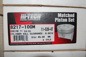 Hi-Tech 8217-100M Piston Set of 4 fits 2.0L Mitsubishi - Picture 1 of 1