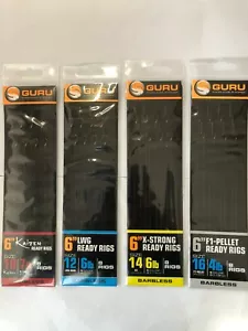 GURU 6" RIGS- KAIZEN- LWG- X-STRONG - F1-PELLET- HOOKS TO NYLON - COARSE FISHING - Picture 1 of 1