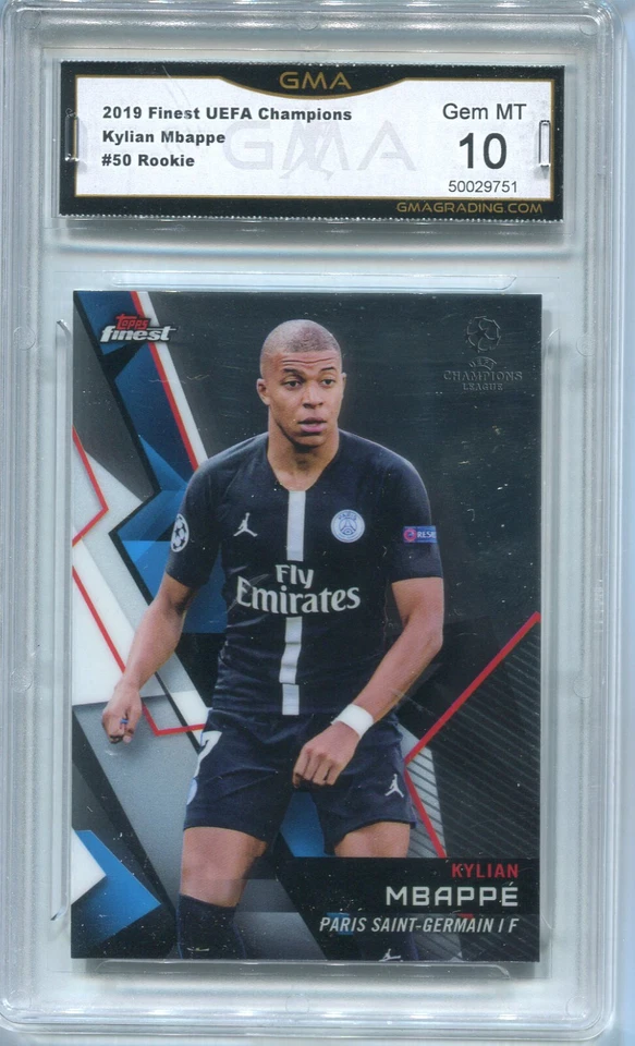 2019 Kylian Mbappe Finest Uefa Champions League  Gem Mint 10 #50 - Image 1 of 1