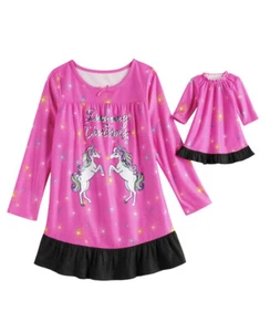 So Girls Fleece Unicorn Nightgown Doll Gown Size 12 sleepwear NWT - Picture 1 of 1