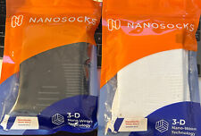 NANOSOCKS  3D Nano-Weave Technology Unisex Adult Compression Socks  2~2 PAIR MED
