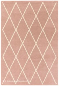 Geometric Design 100% Handmade Woolen Rugs Hand-Tufted Carpet Beige Color Rug's - Picture 1 of 5