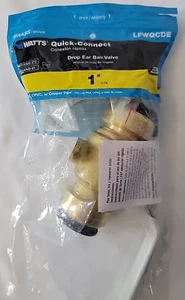 Watts 1" Quick Connect Messing Ohr Kugelhahn Inline Wasser Absperrung Push On - Bild 1 von 4