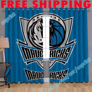 Dallas Mavericks Window Curtains Drapes NBA Fan Bedroom Living Room Home Decor