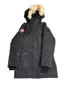 Chaqueta Parka Canada Goose Para Hombre M Piel Negra Con Capucha Manga Larga Botón Delantero - Imagen 1 de 4