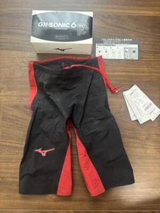 MIZUNO Swimsuit Men GX SONIC 6 NV FINA N2MBA50196 Size XS Black Red New with box - Picture 1 of 7