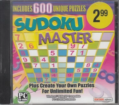 PC Game - SUDOKU MASTER - Includes 600 Unique Puzzles - Image 1 of 2