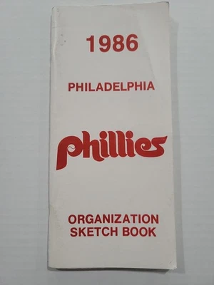 1986 Philadelphia Phillies Organization Sketch Book Scout Guide MLB Baseball 80s - Image 1 of 4