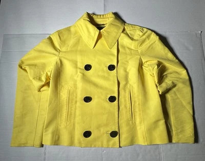Pre Owned Fair Last 4 Photos Lauren Ralph Lauren Wind Coat Yellow Women Sz Large - Image 1 of 4