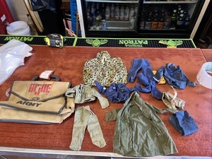 Vintage G.I. Joe Mixed Clothing Lot Bag Pancho Pea Coat Pants Belt Gear Dress - Picture 1 of 24
