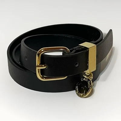 Calvin Klein Women's Size Small Black Faux Leather Belt Gold-tone Buckle - Image 1 of 4