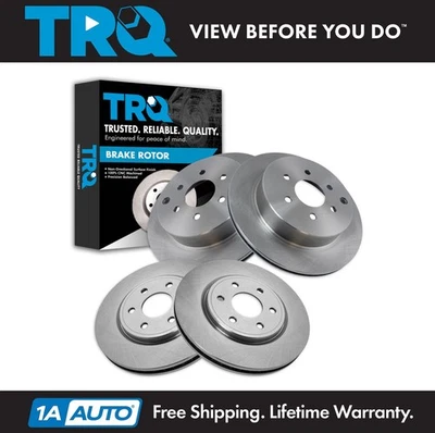 TRQ Front and Rear Brake Rotors Set For 2005-2012 Nissan Pathfinder - Изображение 1 из 4