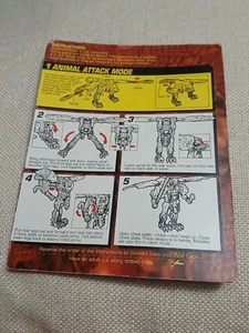 Transformers Beast Wars Deluxe Fuzors "SILVERBOLT" 1997 Wolf Eagle Instructions - Picture 1 of 3