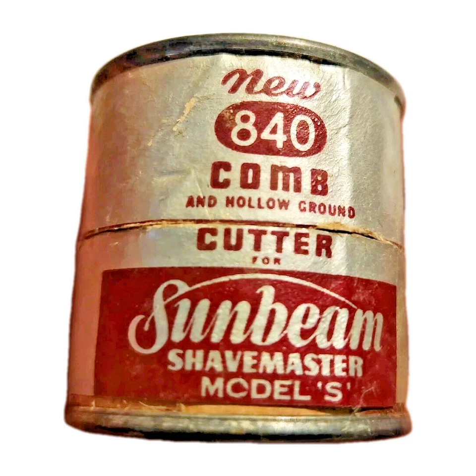 840 Peine y Cortador de Tierra Hueco Sunbeam Shavemaster Modelo S en Estaño Foto 1 de 4