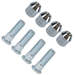 Pack of 4 M12 x 1.5 Wheel Studs And Nuts For 100mm PCD Trailer Hubs - Picture 1 of 11
