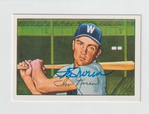 Irv Noren - Signed 1952 Bowman Reprint Original Autograph - Senators - Died 2019 - Picture 1 of 1