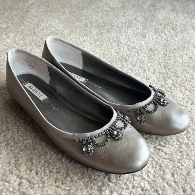 ALFANI Aurora кожаные стразы украшенный металлический золотой балет причудливый 8 - Изображение 1 из 4