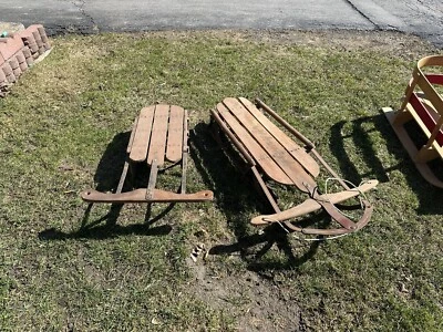 Vintage  Lightning Guider Snow Sled 48in Mid Century Duncannon Pa Sled Works - Image 1 of 2