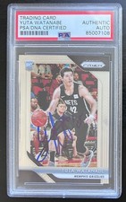 YUTA WATANABE SIGNED 2018-19 PANINI PRIZM BASKETBALL ROOKIE CARD *PSA* AUTO